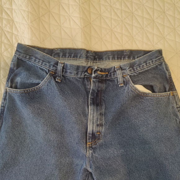 NWOT straight leg bleu denim jeans by Rustler Men's 36x29 - Picture 6 of 8